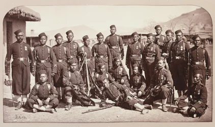 4e Goorkha Regiment bajonet team, 1878