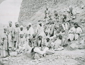 Khyber-hoofden en Khans, Jamrud Fort, Noordwestelijke Grens, circa 1878