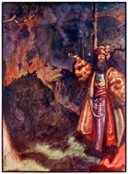 Demas uit The Pilgrims Progress From This World, To That Which Is To Come door John Bunyan (1628-1688) Illustratie door Byam Shaw (1872-1919)