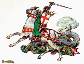 St. Joris en de draak, illustratie uit Prinses Marie-José