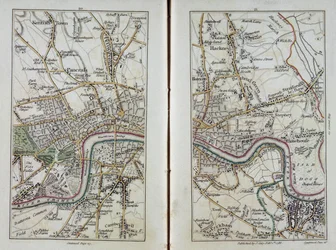 Kaart van Oost-Londen, platen 20-21, uit 