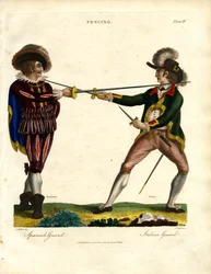 Schermstijlen: Spaanse en Italiaanse Garde