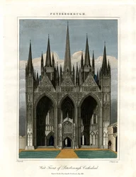 Westelijke voorkant van de kathedraal van Peterborough