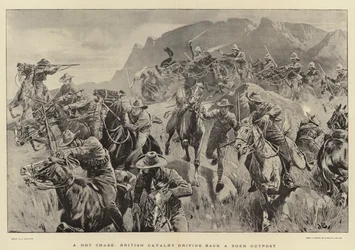 Een Hete Achtervolging, Britse Cavalerie drijft een Boerenpost terug