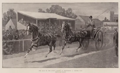 De verkoop van de koninklijke paarden in Wolferton, een tandem paar