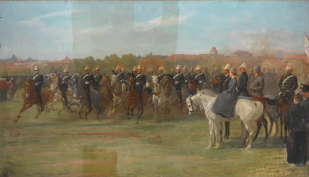 De Shanghai Vrijwilligers bij een Review, 1892