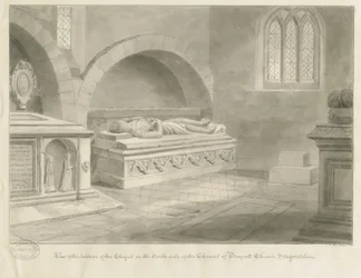 Interieur van de kerk van Draycott in the Moors, 1841