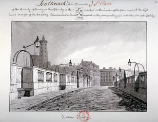 London Bridge, Southwark, Londen, 1827