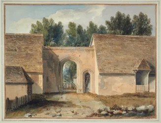 Zuidelijke poort van het college in Maidstone, Kent