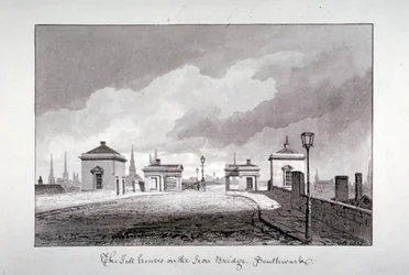 Tolhuizen op Southwark Bridge, Londen, 1827