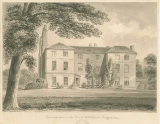 Wolstanton - Bradwell Hall: sepia tekening