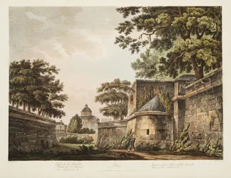 Interieur van de grachten van de Bastille, deel van het Arsenaal, illustratie uit Versailles, Parijs en Saint Denis, uitgegeven 1809