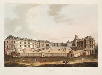 De ingang, illustratie uit Versailles, Parijs en Saint Denis, uitgegeven 1805