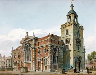 Kerk van St. Mary, Whitechapel, Londen, 1811