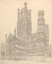 Ely Kathedraal, Cambridgeshire, Z.W. Uitzicht