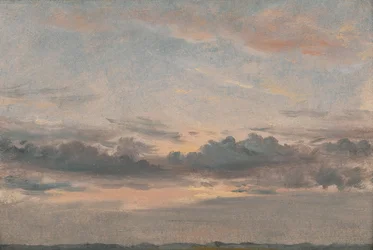 Een wolkenstudie, zonsondergang