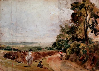 Landweg tussen East Bergholt en Flatford (1811)