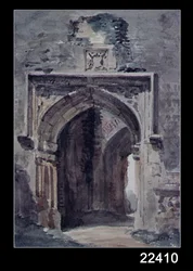 East Bergholt Kerk: Zuidelijke boog van de verwoeste toren, 1806