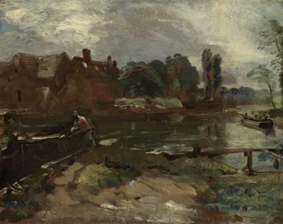 Flatford Mill vanaf de sluis, ca. 1810