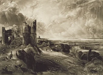 Hadleigh Castle, gegraveerd door David Lucas, ca. 1832