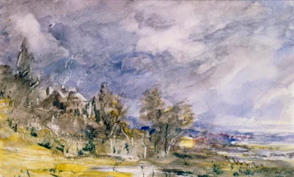 Hampstead Heath vanaf nabij Well Walk, 1834