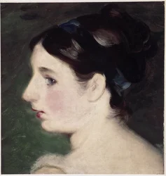 Hoofd van een meisje, waarschijnlijk een portret van Mary Constable