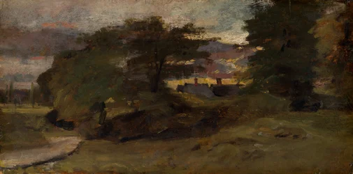 Landschap met huisjes, 180910