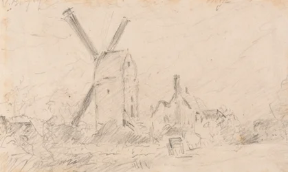 Landschap met windmolen