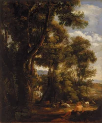 Landschap met Geitenhoeder en Geiten