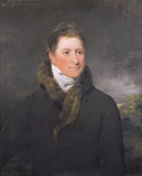 Portret van Greswold Lewis (overleden 1819) van Malvern Hall, Warwickshire