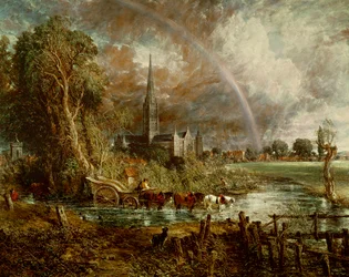 Kathedraal van Salisbury vanuit de weilanden, 1831