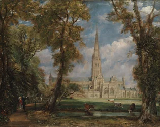 Kathedraal van Salisbury vanaf het terrein van de bisschop