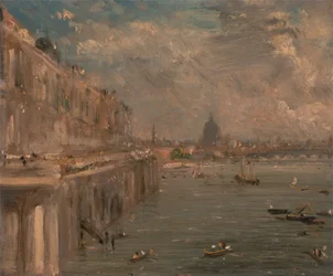 Somerset House Terras vanaf Waterloo Bridge