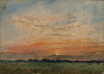 Zonsondergang (olieverf op doek)