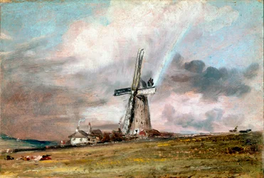 Windmolen, Huizen en Regenboog