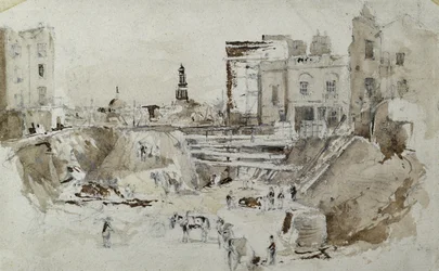Bouw van de London en Birmingham Railway, c.1835
