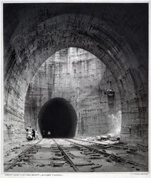 Grote ventilatieschacht, Kilsby Tunnel, Northamptonshire, 1838