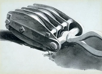 Katrol gebruikt bij spoorwegbouw, 1833-38