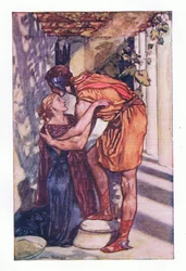 Perseus begon aan zijn grote avontuur, uit The Gateway to Romance gepubliceerd door Thomas Nelson & Sons
