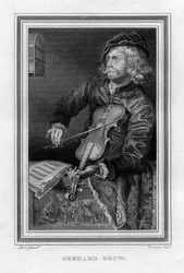 Gerrit Dou 1613-1675, Nederlandse schilder, 1816