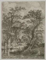 Rivierscène, uitgegeven door J. & W. Freeman, 1821