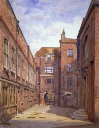 Hal en bibliotheek, Sion College, London Wall, City of London