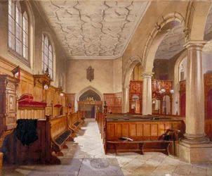 Interieur van de Kapel in Charterhouse, Londen
