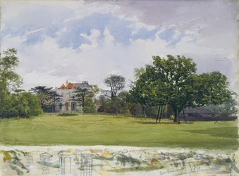 Zijaanzicht van Turret House, Lambeth, 1880