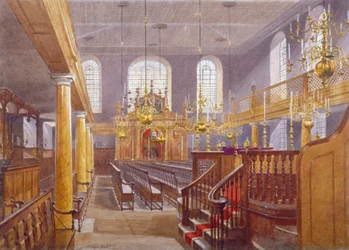 Synagoge, Bevis Marks, City of London, 1884