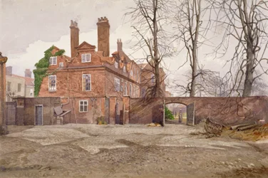 Het zuidelijke einde van Fairfax House, High Street, Putney, Londen