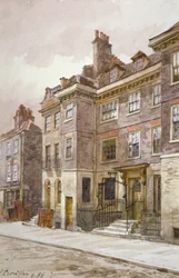 Uitzicht op Mansell Street, Londen, 1886
