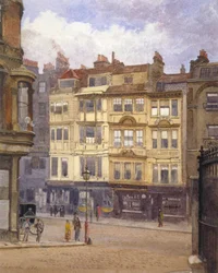Uitzicht op nr. 164-165 Strand, Westminster, Londen, 1880