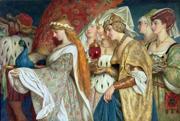 De pauw naar binnen dragen, 1869