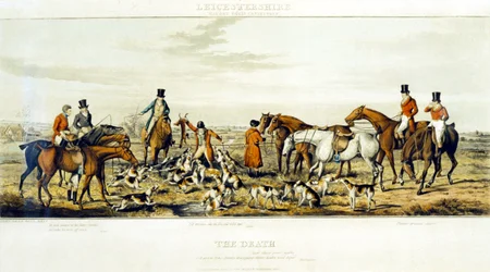 De Dood, De Leicestershires, gegraveerd door Henry Alken
